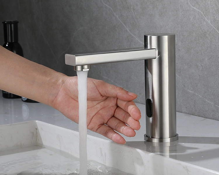 Bathroom Desk Mounted Chrome Matt Black Wash Basin Tap Auto Sensor Touchless Faucet
