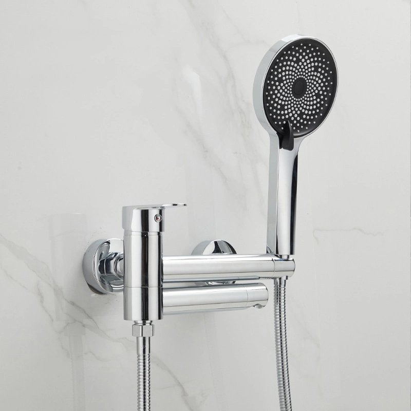 Bathtub Faucet Sink Faucet Mixer Restroom Sink Shower Tap White Thermostatic Bathtub Mixer with Hand Shower