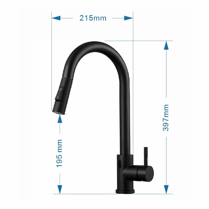 Motion Sensor Activated Hands-Free Automatic Kitchen Faucet Touchless Sensor Kitchen Faucet with Pull Down Sprayer