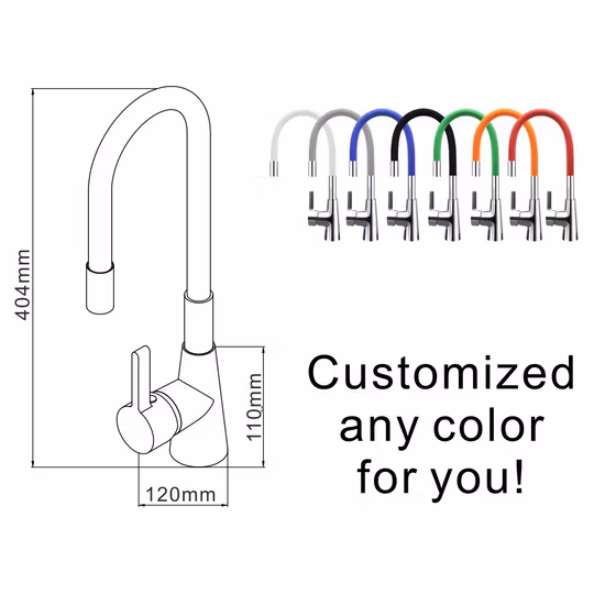 Sanipro corpo in ottone colorato, tubo flessibile in silicone, rubinetto lavello, rubinetto cucina