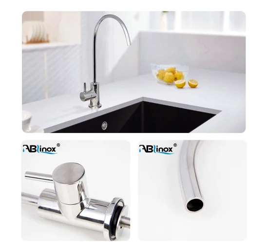 Ablinox Nuovo design Cast senza piombo Maniglia singola Acqua potabile Accessori da cucina in acciaio inossidabile Rubinetto per lavello Rubinetto per acqua potabile depuratore