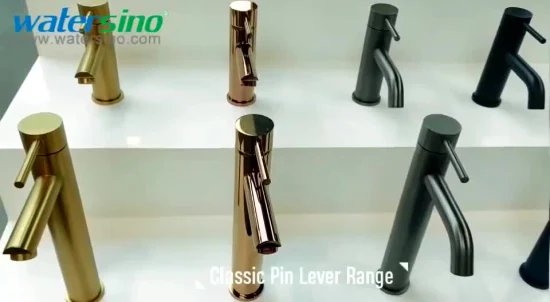 Filigrana Quadrato Rotondo Nichel spazzolato Bagno Rubinetto per lavabo in ottone Sanitari Rubinetto per lavello da cucina Miscelatore monoforo Rubinetto superiore per acqua