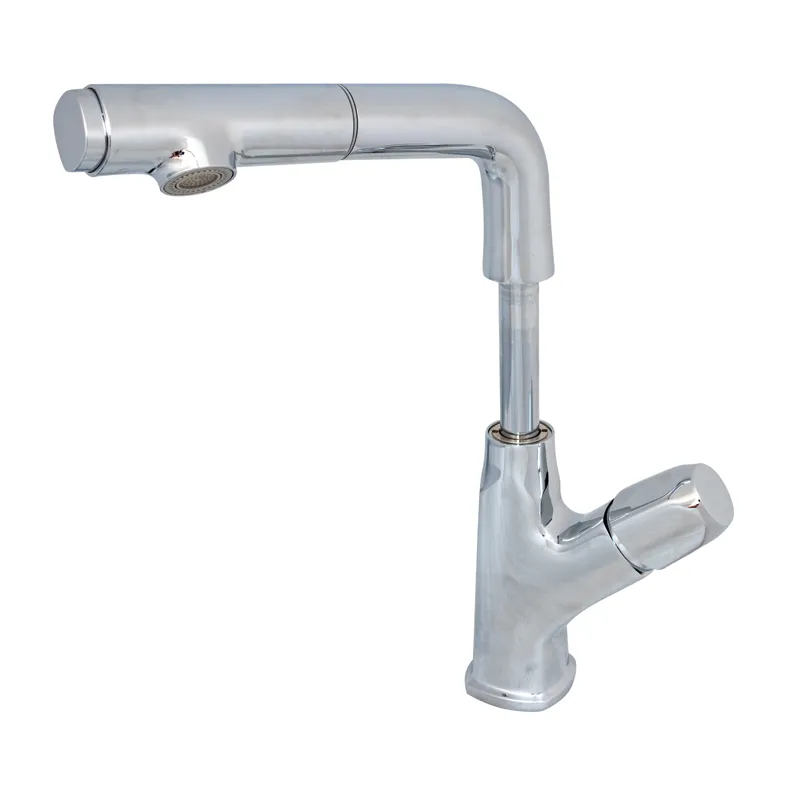 Rubinetto da cucina Rubinetti da cucina pull up moderni ad arco alto con maniglia singola e foro singolo